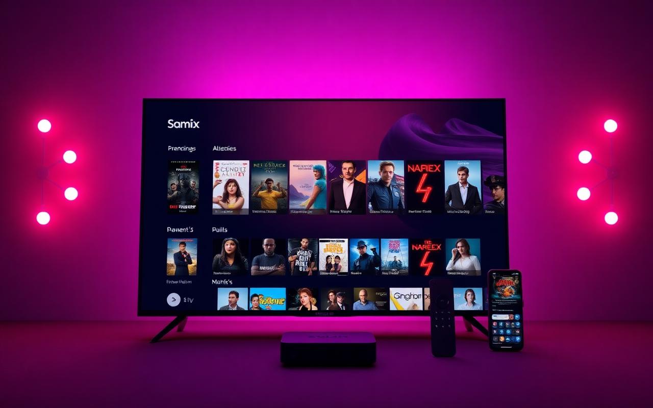 Recarga UniTV: TV Box, Smart TV e celular exibindo o aplicativo de streaming
